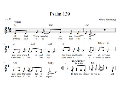 Psalm 139 - Harmonies Sheet Music main photo