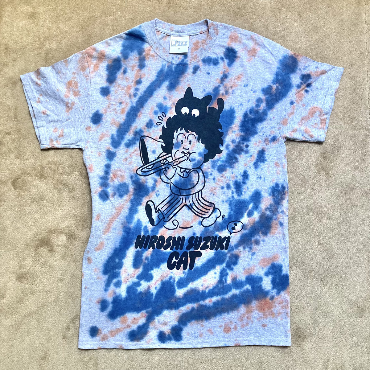 Hiroshi Suzuki Cat Tie Dye T Shirt WRWTFWW Records hiroshi-suzuki-cat-tie-dye-t-shirt-wrwtfww-records