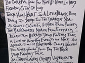 Curse Mackey Handwritten Lyric Sheets photo 