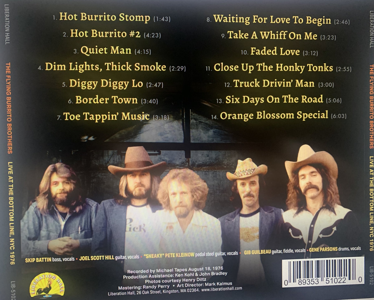 Live at the Bottom Line NYC 1976 | Flying Burrito Brothers