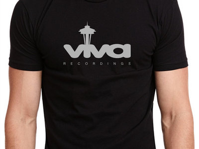 Viva Shell Merch Viva Seattle Logo Unisex Shirt (Grey on Black) | Viva Recordings