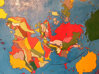 World Political Map by Plasma Moon / Painting on Canvas 1,2m x 1,2m main photo