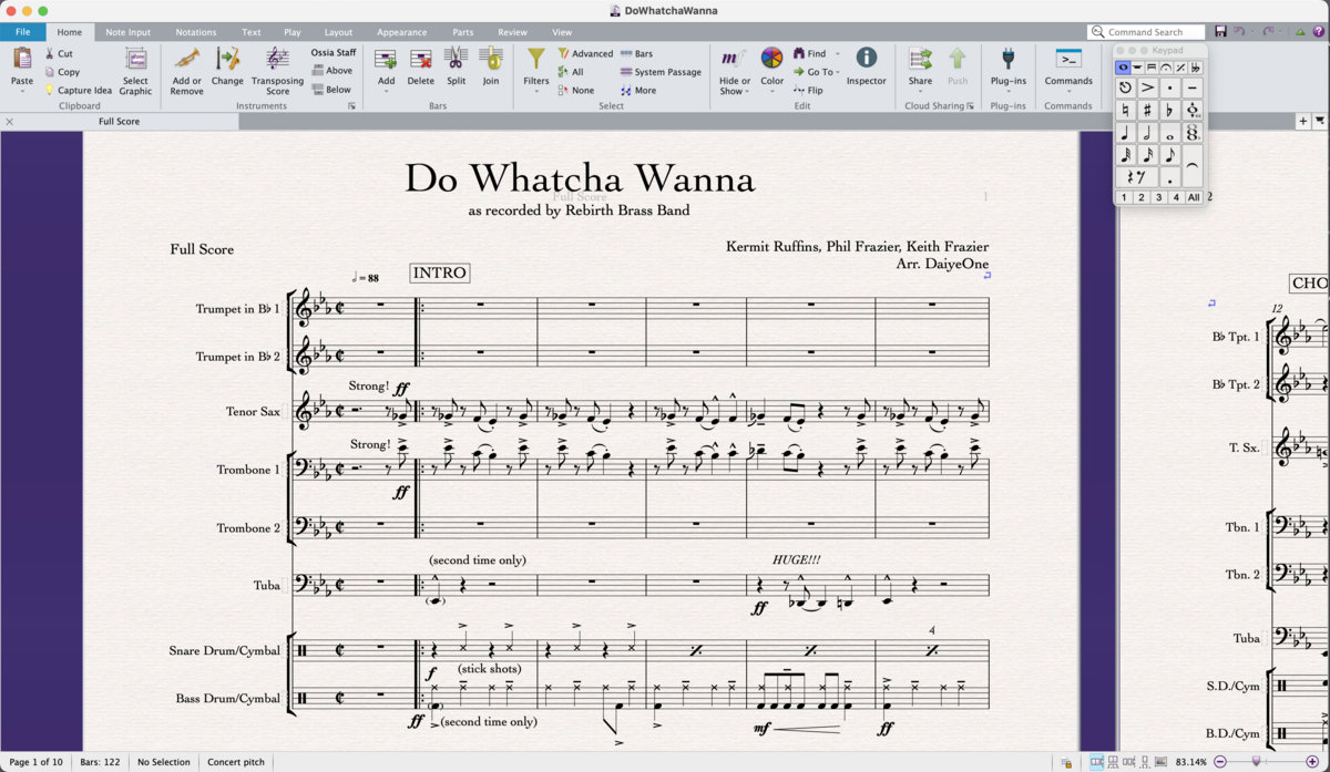 Do Whatcha Wanna Sheet Music (Score/Parts PDFs) + Notation Software