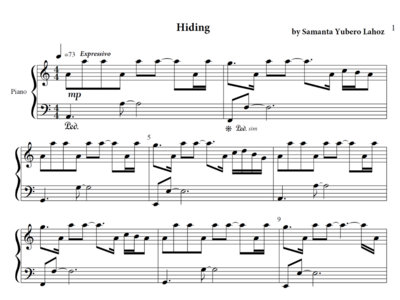 Hiding - Piano Sheet | Samyula
