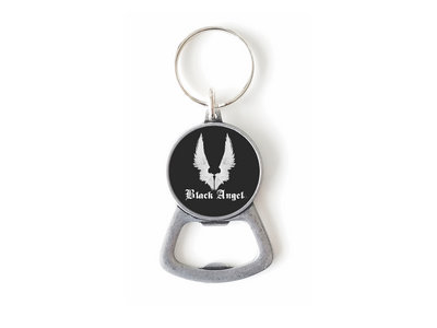 Black Angel Glossy Logo Metal Bottle Opener Keychain main photo