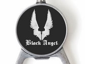 Black Angel Glossy Logo Metal Bottle Opener Keychain photo 
