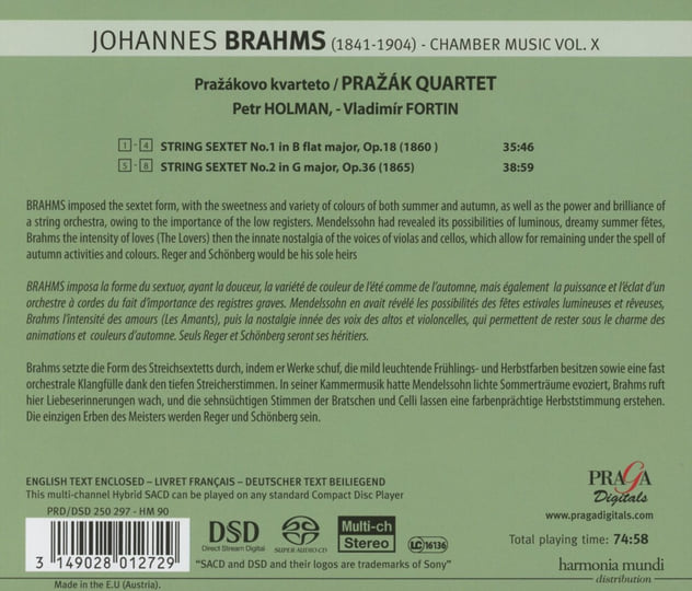Johannes Brahms: String Sextets Nos. 1 & 2 | Pražák Quartet