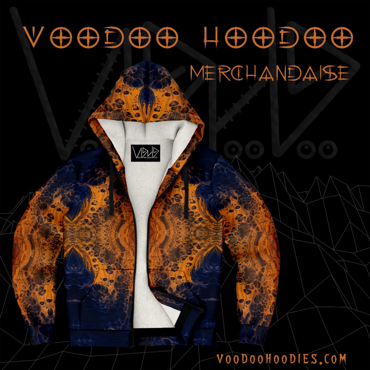 VooDoo zip Hoodie | unisex | Voodoo Hoodoo Records