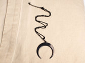 Black Crescent Moon Necklace photo 