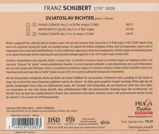 Franz Schubert: Piano Sonata No. 13 D 664, Piano Sonata No