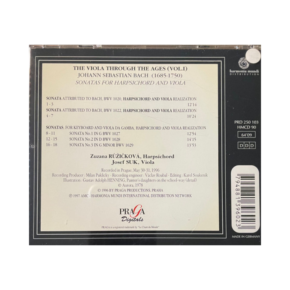 Johann Sebastian Bach: Sonatas BWV 1020, 1022, 1027-1029