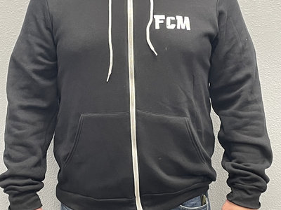FCM Skull/Laser guns Zip Hoodie (black w/ white logo) main photo