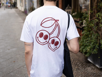 Cherry Smile 001 T-Shirt (White/Red Logo) main photo