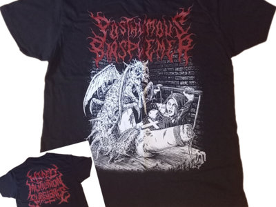 Posthumous Blasphemer "Mind Mutilation Substance" Brutal T-Shirt Red main photo