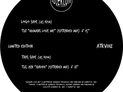 12" Exclusive Vinyl - T78 "Humans Love Me" / T78, Zen "Europa" main photo