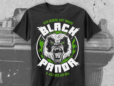 BLACK PANDA logo green Tshirt main photo