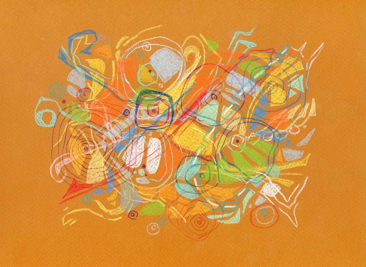 Drawings on colored paper (originals) Meticulous midgets