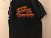 Backpack Records - "Face Blaster" Black with Orange print Tee photo 