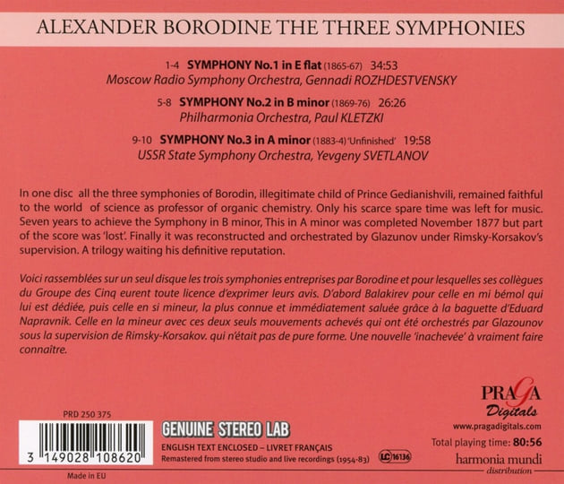 Alexander Borodin: The Three Symphonies | Gennady Alexander Borodin: The Three Symphonies | Gennady