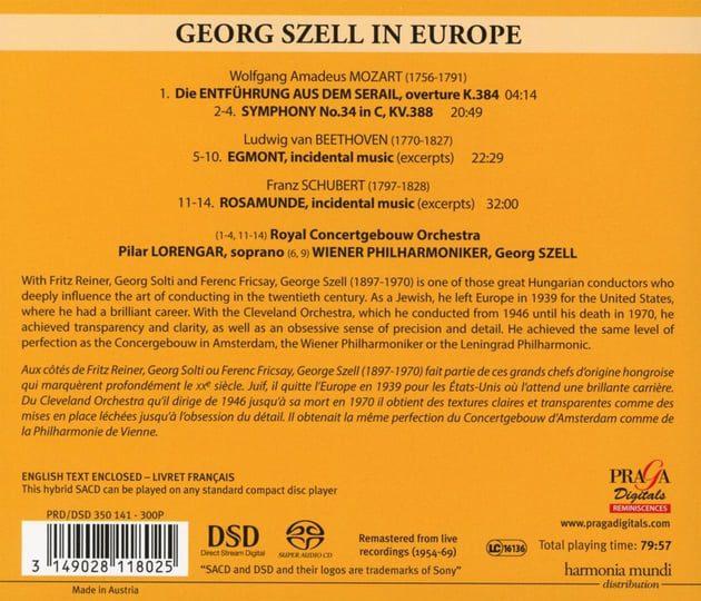 Wolfgang Amadeus Mozart: Symphony No. 34 / Ludwig van Beethoven