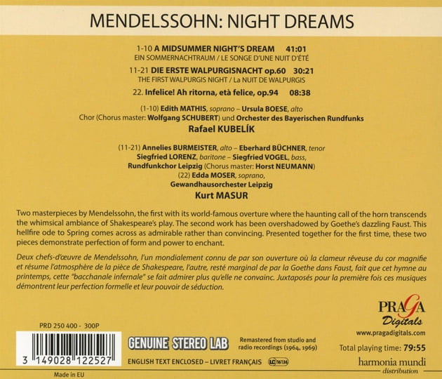 Felix Mendelssohn Bartholdy: A Midsummer Night's Dream, Die