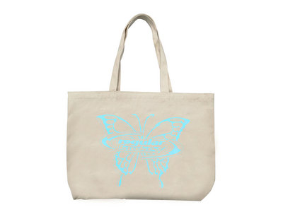 Regfant Butterfly Charm Tote Bag (Cream/Cyan) main photo