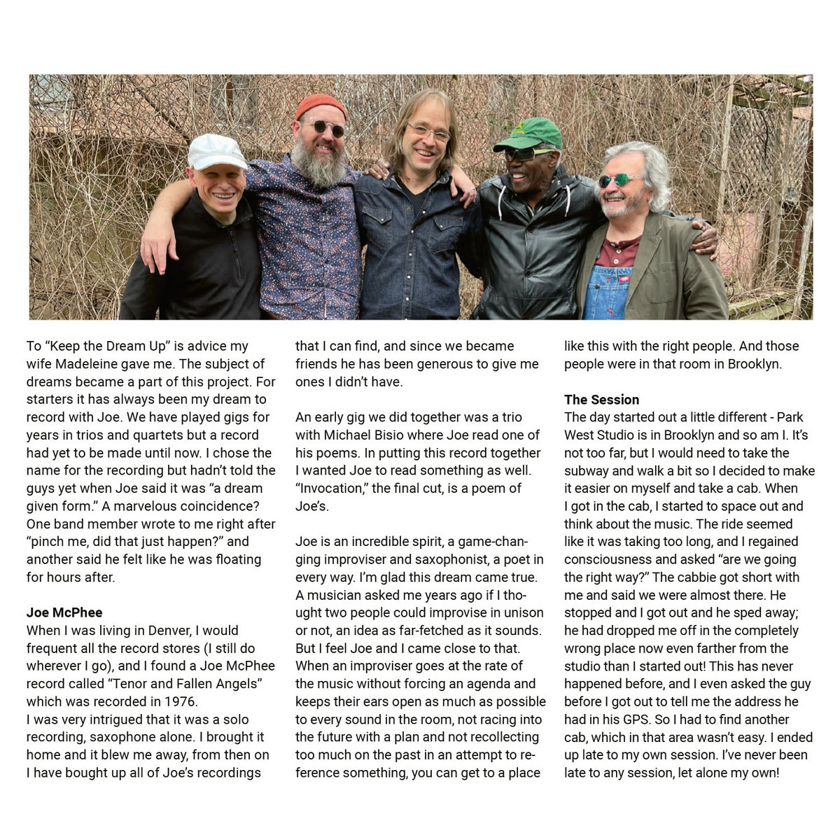 Keep The Dream Up | Kirk Knuffke / Joe McPhee Quartet + 1
