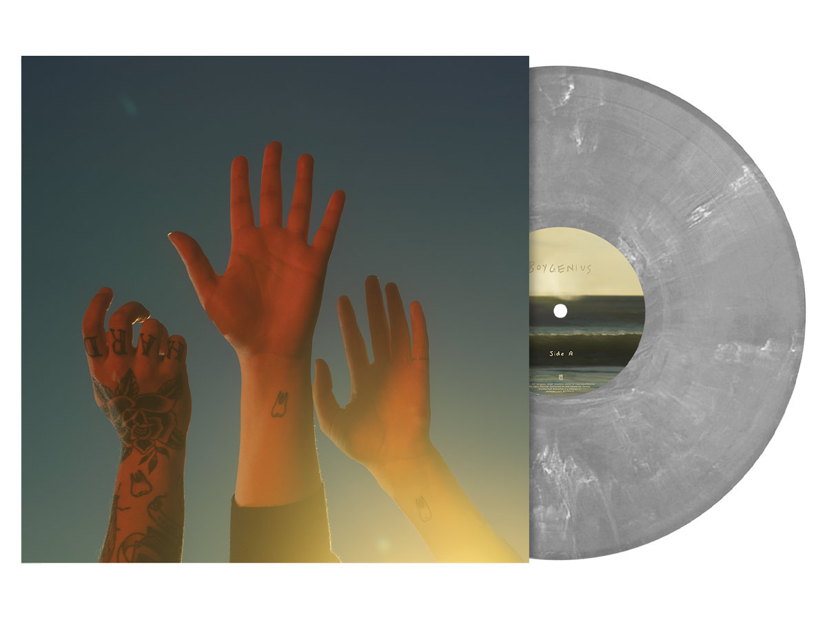 The Record by Boygenius album cover with minimalist design