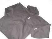 Son Records Deluxe Zipper Hoodie, GREY/CHARCOAL, XL ONLY photo 