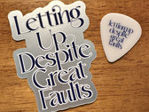 Letting Up Despite Great Faults - Sticker + Guitar Pick Set