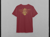 Bees Logo Shirt (Backprint / claret and gold) photo 