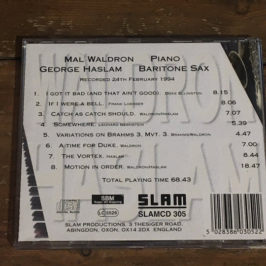 Waldron - Haslam | Mal Waldron & George Haslam | SLAM Productions