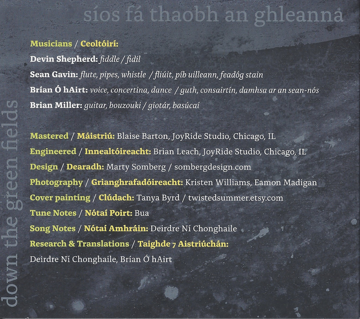 Down The Green Fields / Síos Fá Thaobh An Ghleanna | Bua, image size:1200x1065