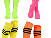 WORN COSTUME: One Pair Colorful Striped Knee High Socks photo 