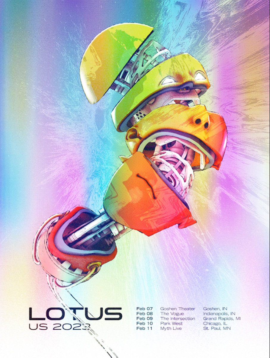 2023 Midwest Tour Poster Foil Lotus