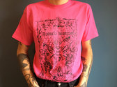 DARK TRACKS black print on pink t-shirt photo 