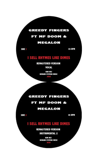 Greedy Fingers ft MF DOOM & Megalon I Sell Rhymes Like Dimes