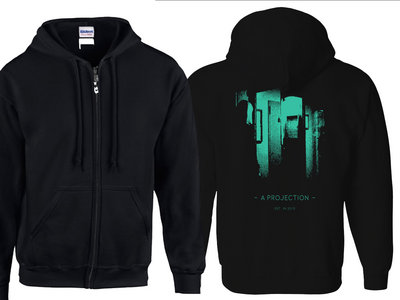 A Projection Stranger (cold green) zipped Hoodie Backprint (preorder) main photo