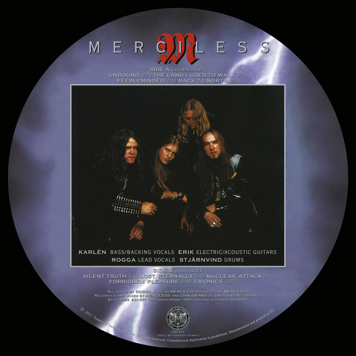 MERCILESS “Unbound” [TOD039] | Merciless | TEMPLE OF DARKNESS RECORDS