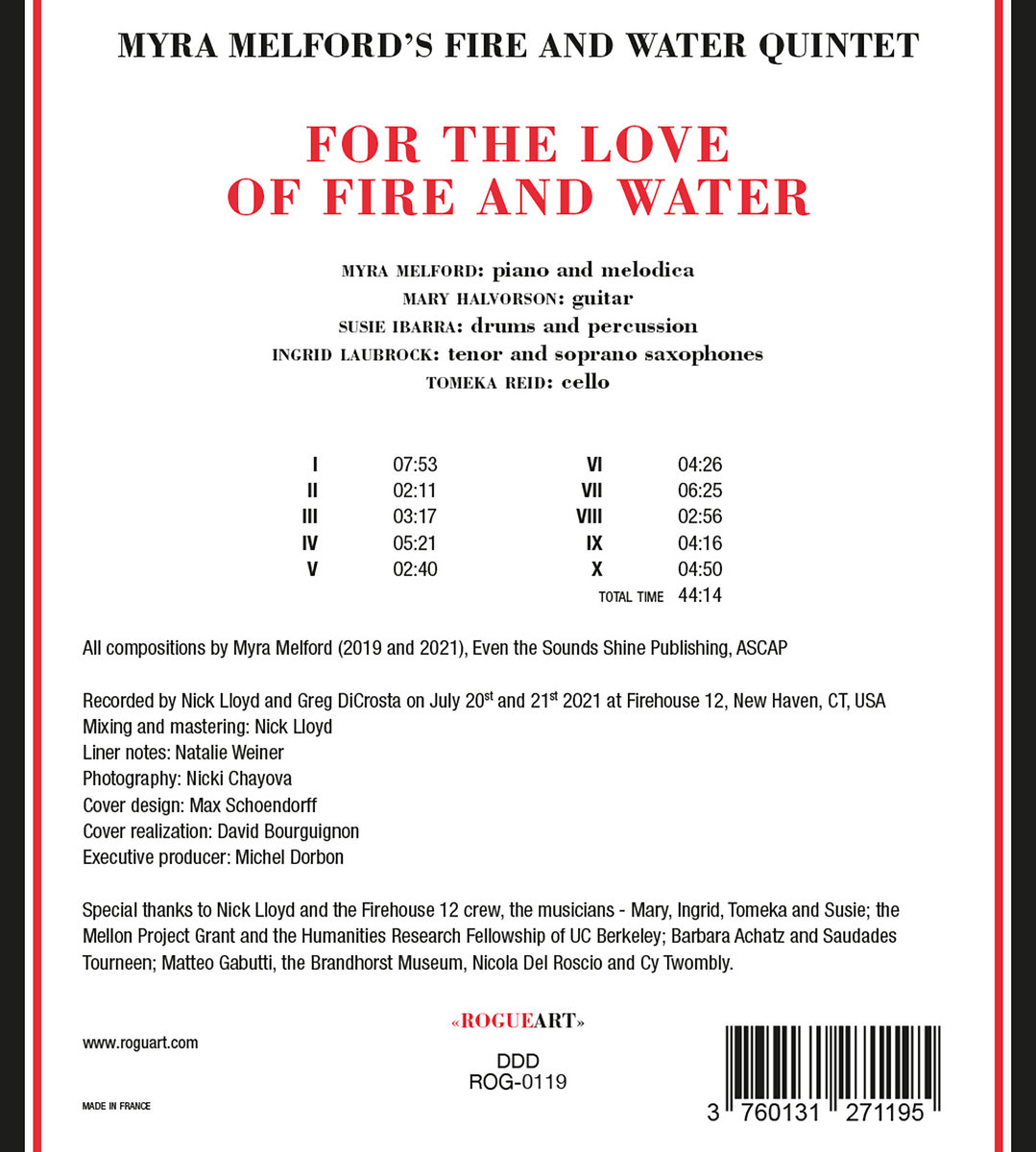 FOR THE LOVE OF FIRE AND WATER MYRA MELFORD'S FIRE AND WATER QUINTET