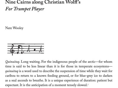 Christian Wolff: For Trumpet Player Chapbook/Download main photo