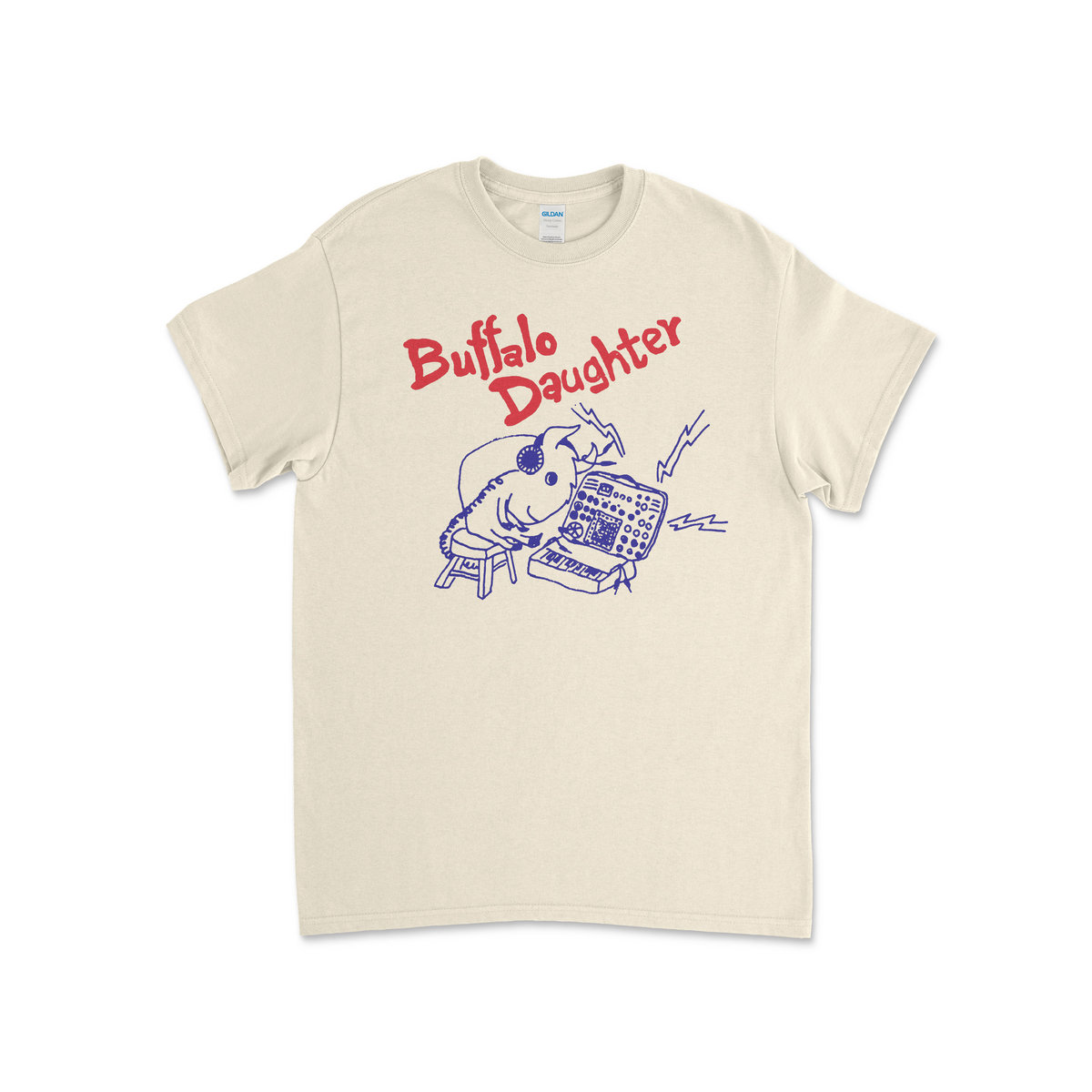 Money Mark Buffalo Daughter On Tour シャツ Buffalo Synth Tee - Natural | Buffalo Daughter