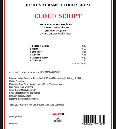 CLOUD SCRIPT | JOSHUA ABRAMS QUARTET | RogueArt