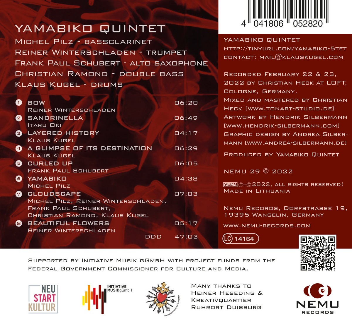 YAMABIKO QUINTET | Michel Pilz, Reiner Winterschladen, Frank
