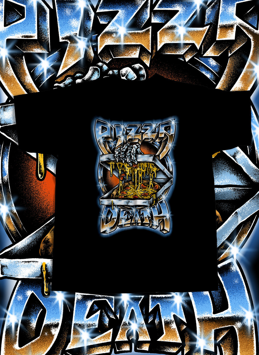 80s Chrome Pizza Death T-Shirt | Pizza Death