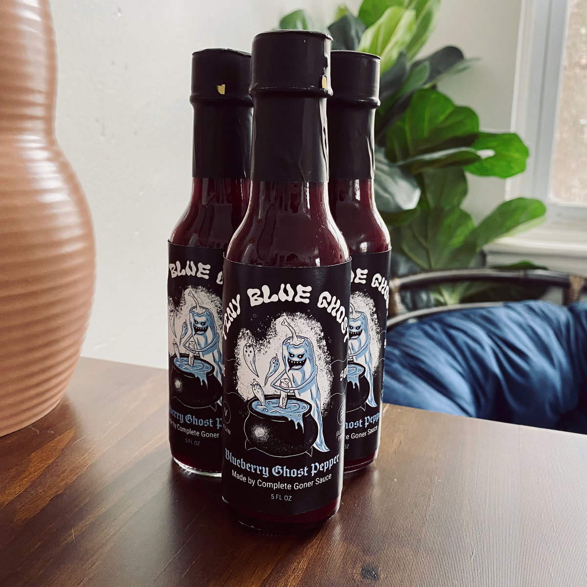 Blueberry Ghost Pepper Hot Sauce Tiny Blue Ghost