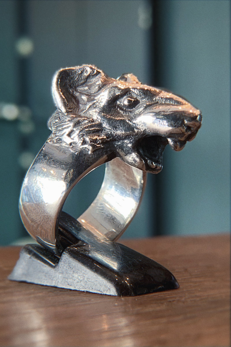 RATS MAGICAL DESIGHN／SKULL RING SILVER