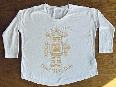 Baby Robot Gold on White - Women's Slub T-Shirt main photo