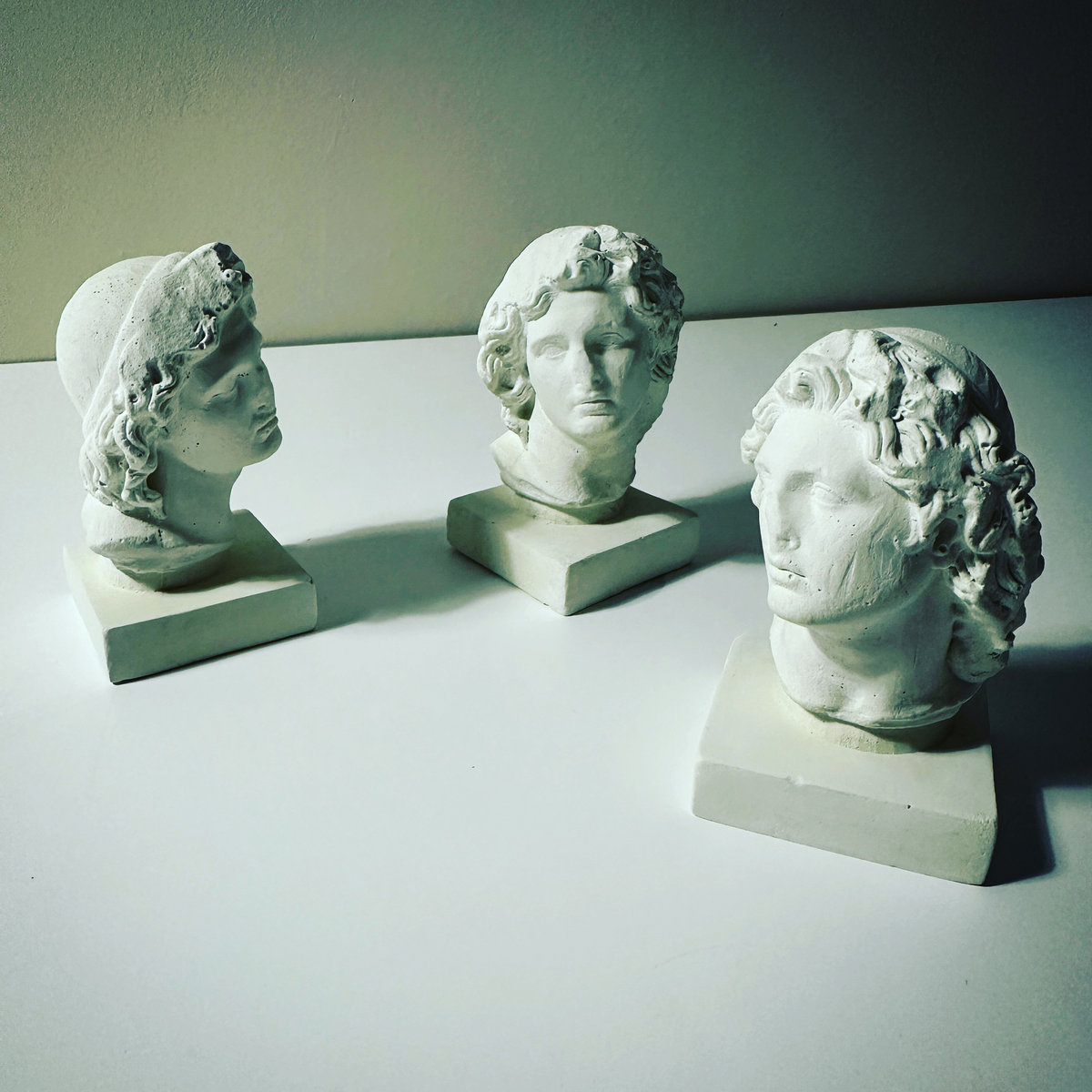Helios Bust Hand Crafted White Concrete Vaporwave Statue [20
