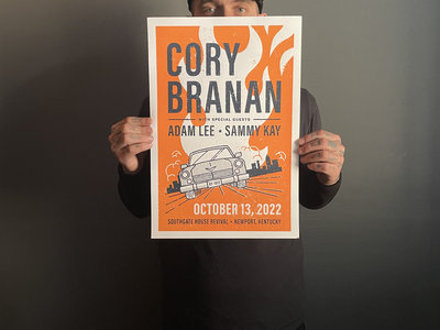 Cory Branan silkscreened Gig poster main photo